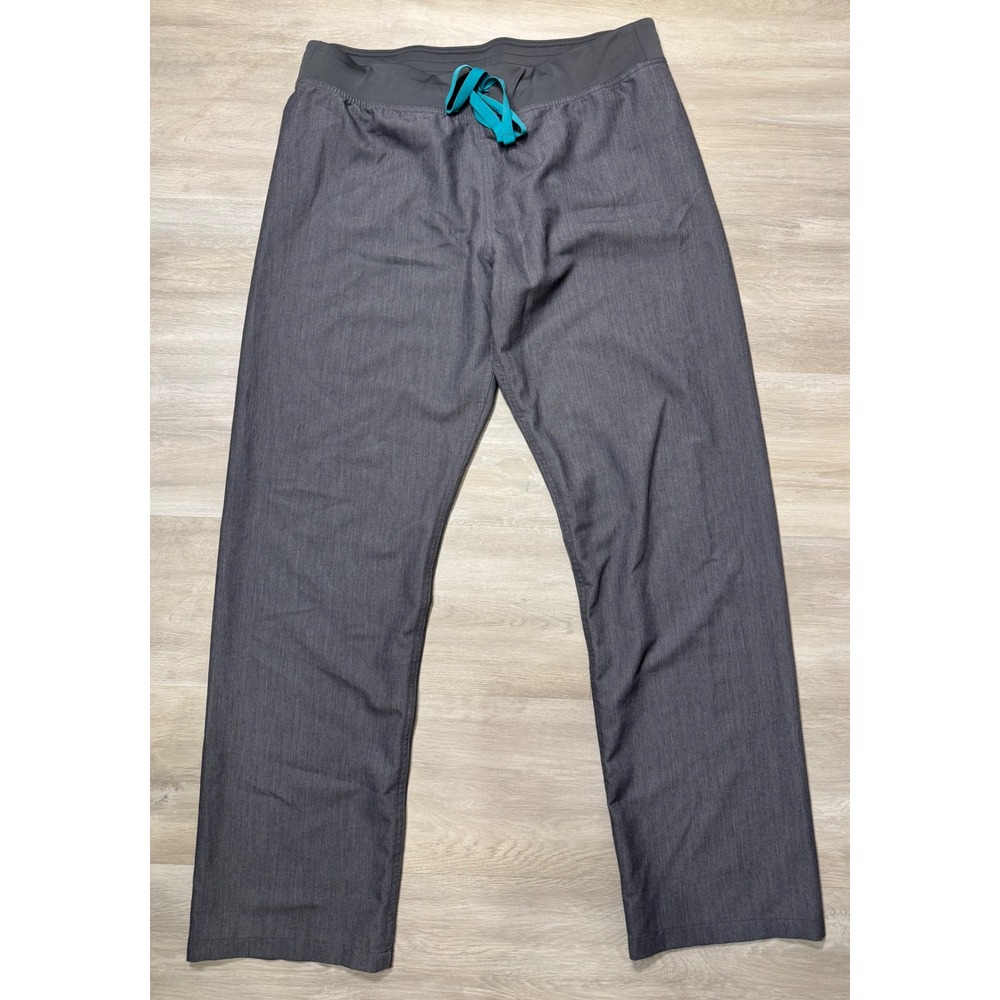 FIGS Technical Collection womens Livingston straight leg Scrub Pants Large Gray